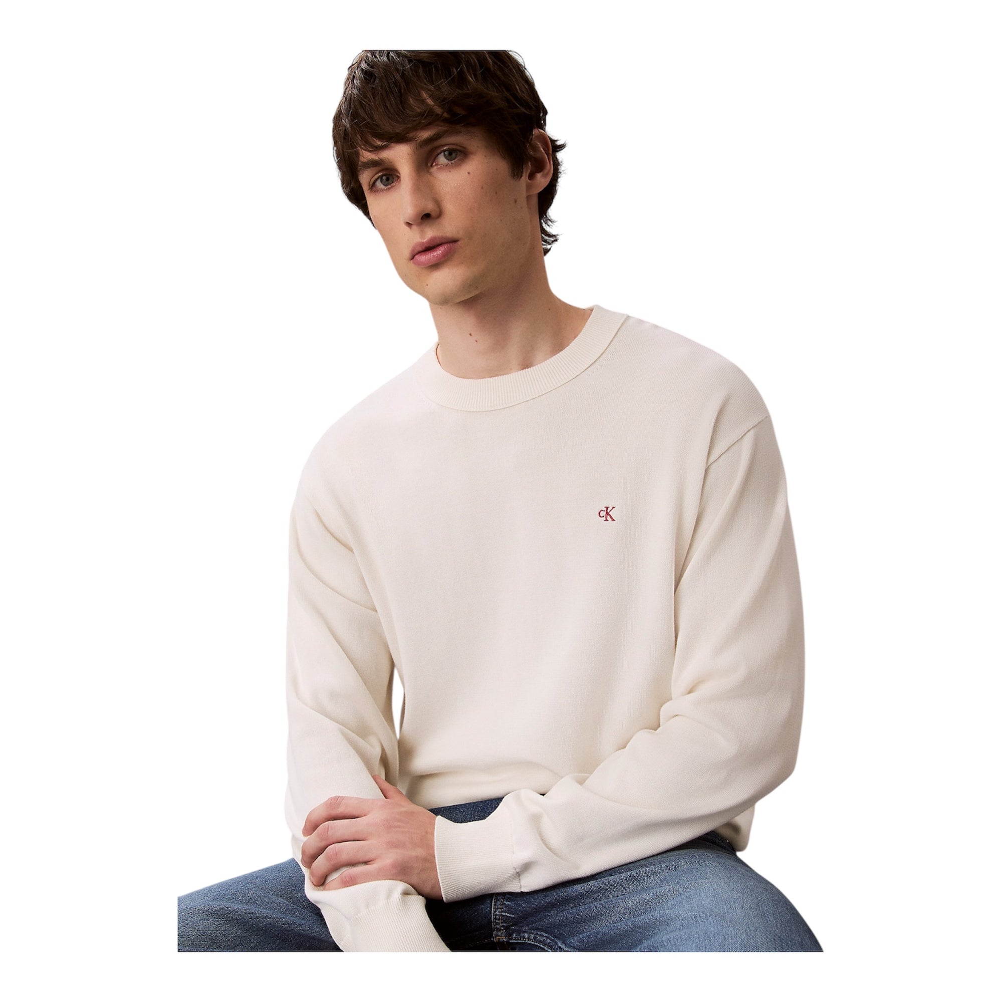 Calvin Klein Maglione con monogramma taglio relaxed LV04RC309G YAS tofu