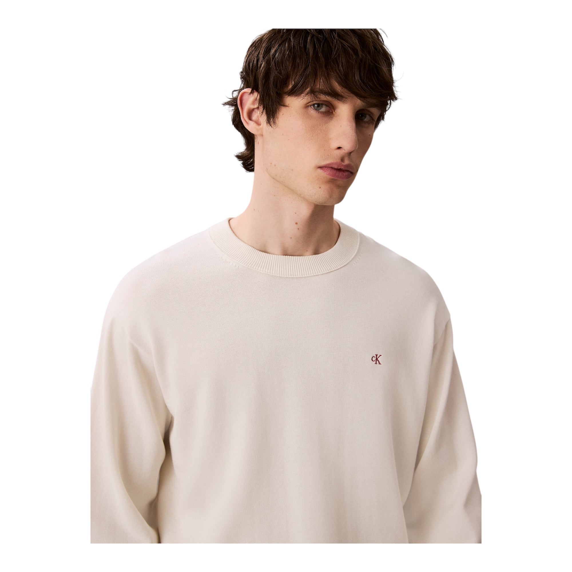 Calvin Klein Maglione con monogramma taglio relaxed LV04RC309G YAS tofu