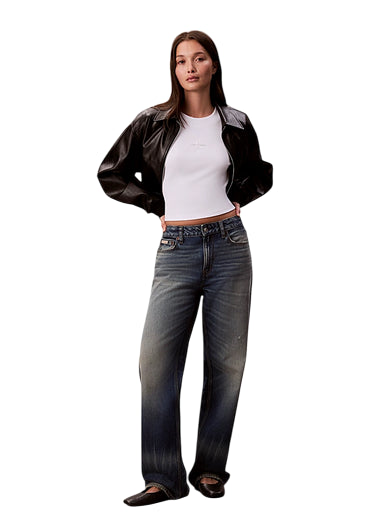 Calvin Klein T-shirt Maniche Lunghe Neonato LV047A803G YAA Bianco in abbinamento