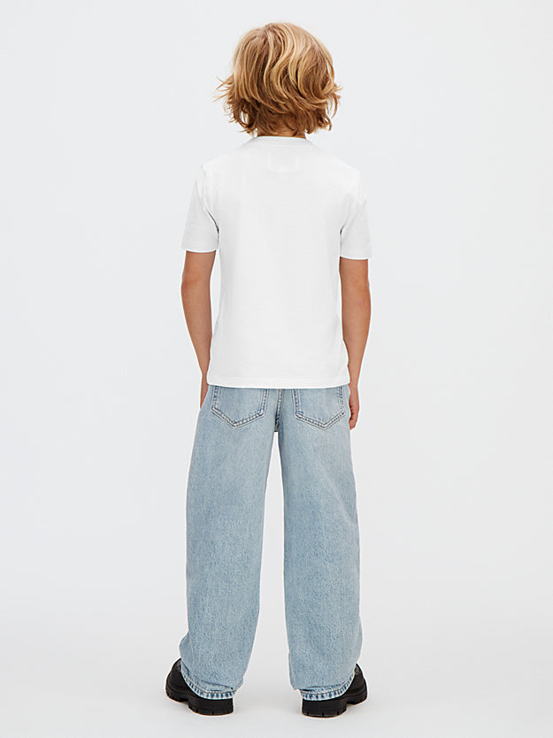 Calvin Klein T-shirt con logo bambino LV1CKSJA33 YAF bianca