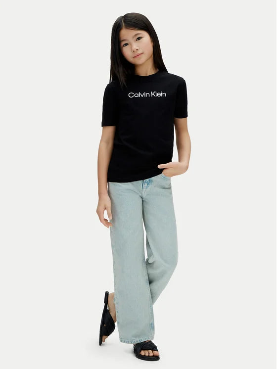 Calvin Klein T-shirt manica corta junior LV1CKSJA29 BEH nera