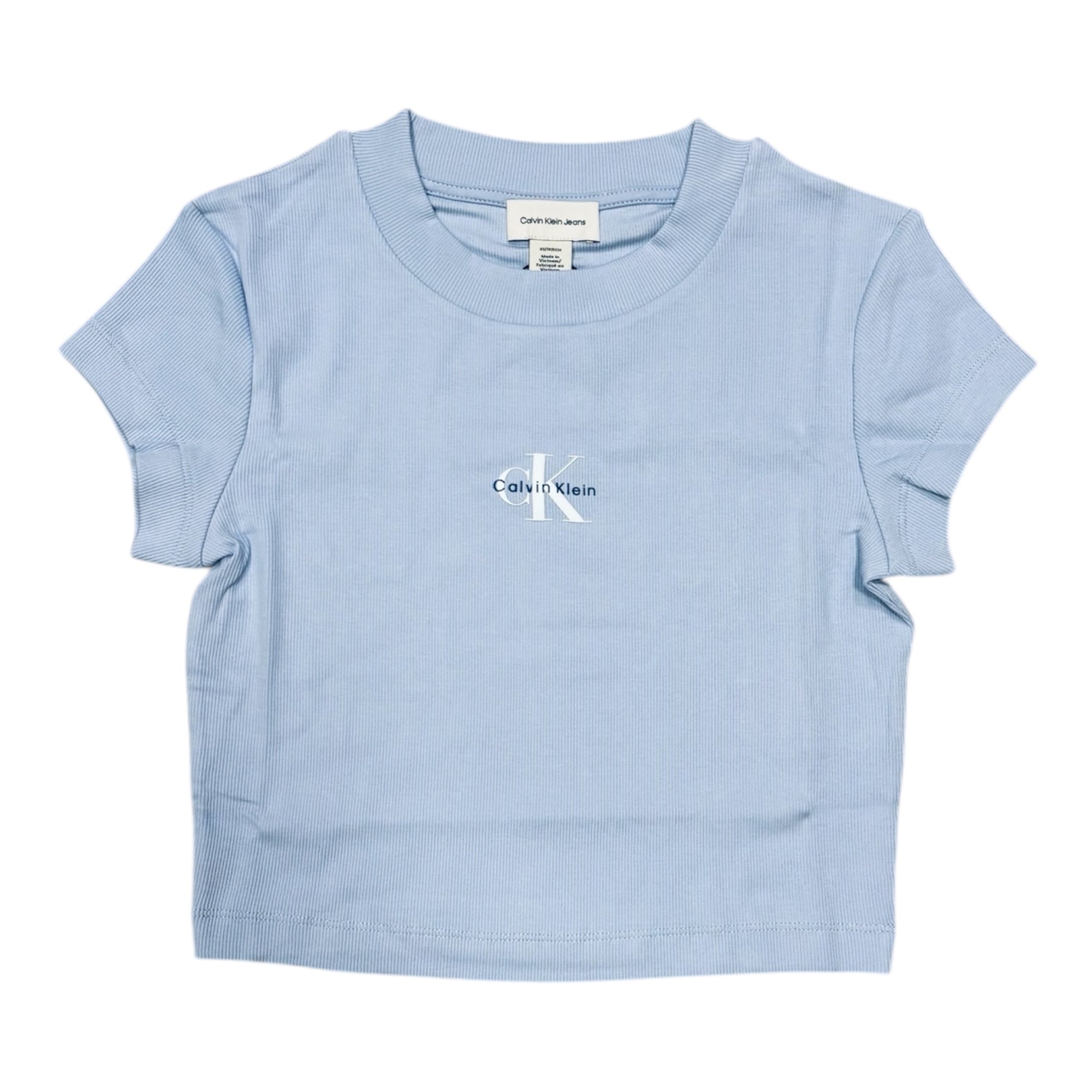 Calvin Klein T-shirt neonato monologo da donna LV047AB802 TKF casual blu logo