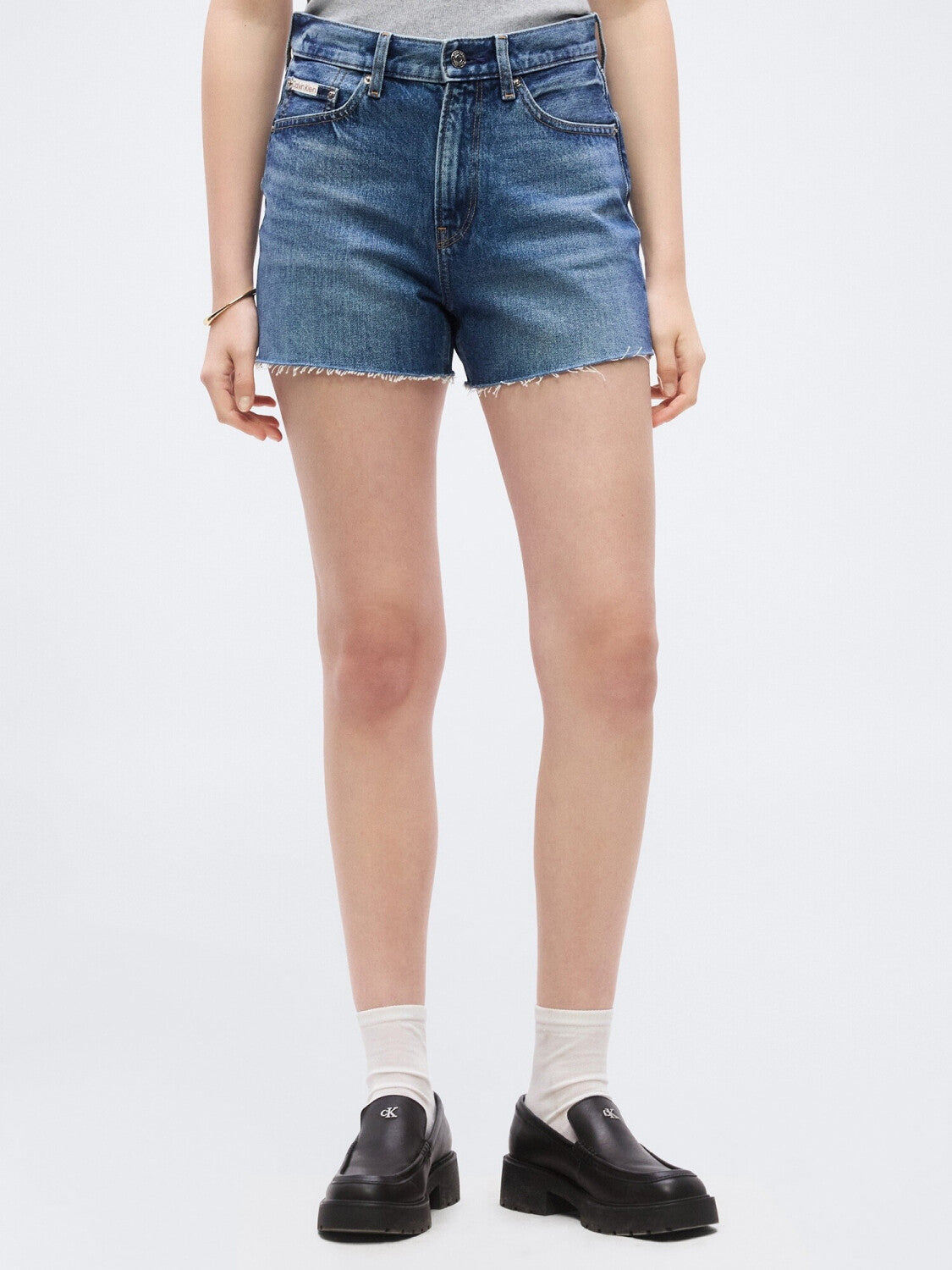 Calvin Klein pantaloncino in denim da donna a taglio vivo LV047F66G XHF blu