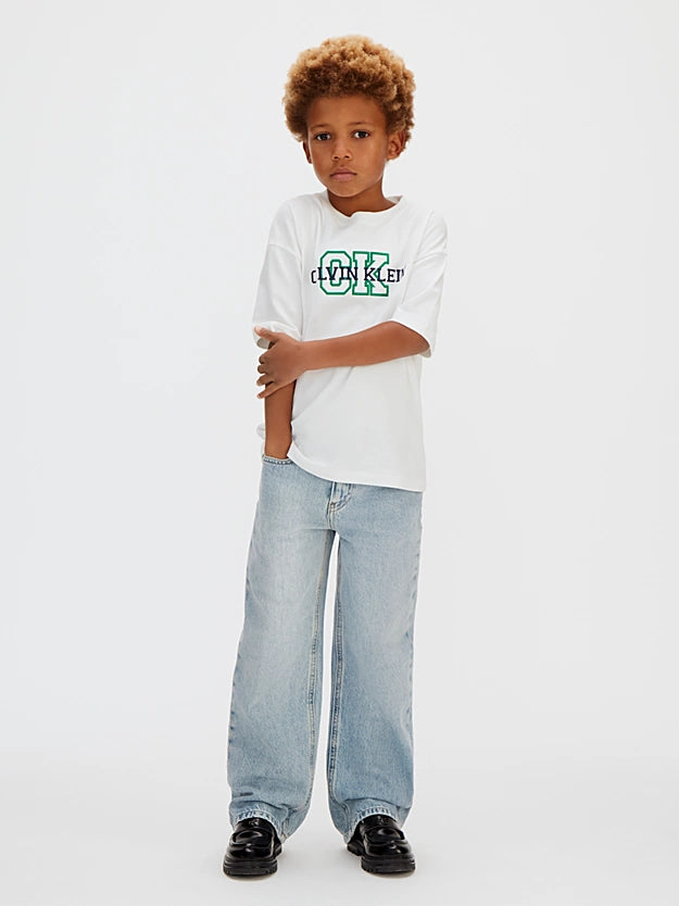 Calvin Klein pantalone Jeans junior Skater LVCKSJC47B 1A4 blu chiaro