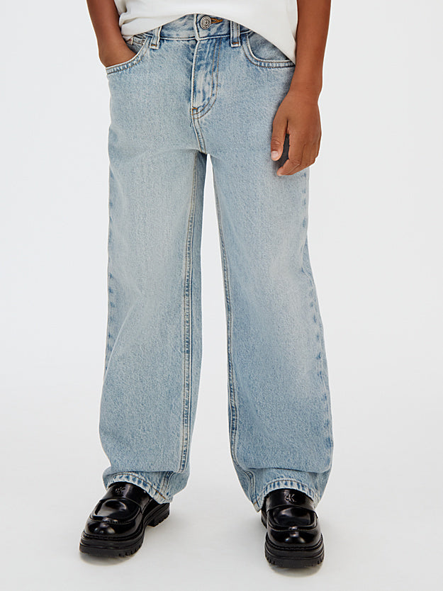 Calvin Klein pantalone Jeans junior Skater LVCKSJC47B 1A4 blu chiaro
