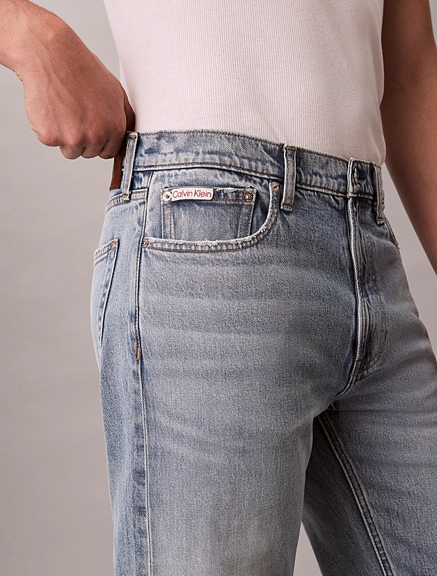 Calvin Klein pantalone jeans da uomo Jeans Straight Standard LV04RE703G 2TI blu chiaro