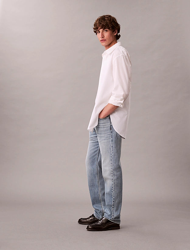 Calvin Klein pantalone jeans da uomo Jeans Straight Standard LV04RE703G 2TI blu chiaro