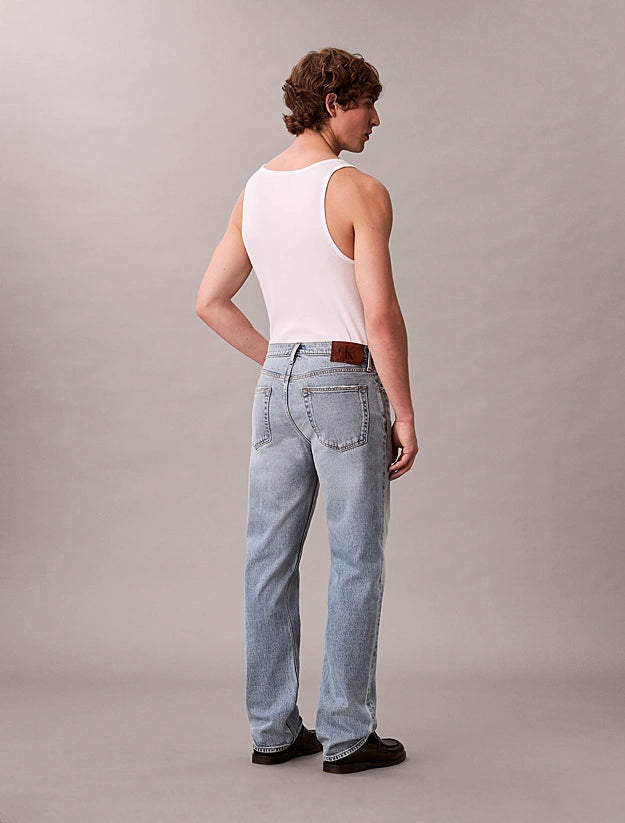 Calvin Klein pantalone jeans da uomo Jeans Straight Standard LV04RE703G 2TI blu chiaro