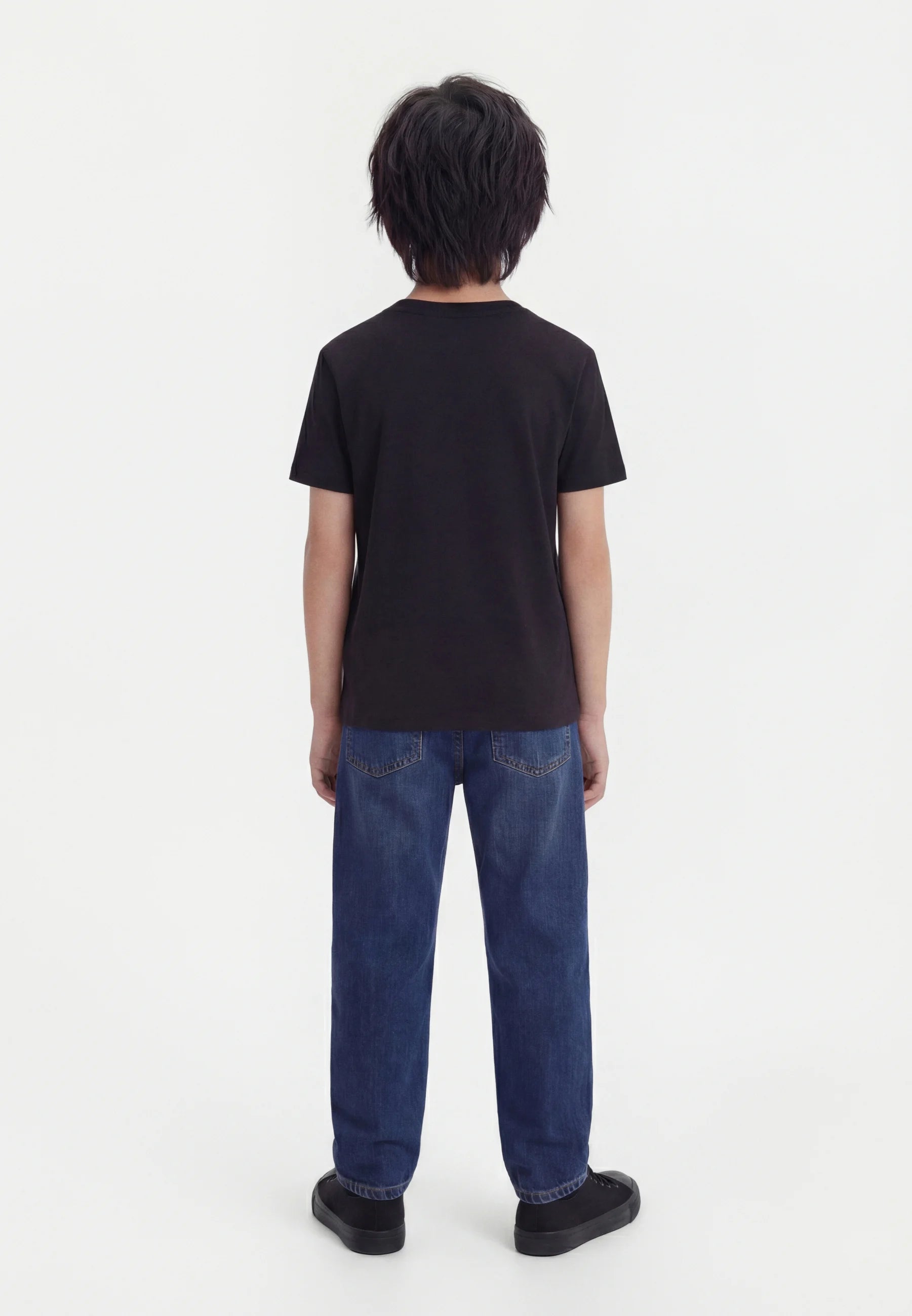 Calvin Klein t-shirt junior Stacked Logo LVCKSJA10B BEH nera