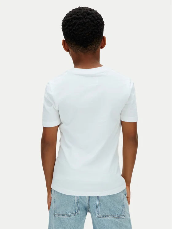 Calvin Klein t-shirt junior Stacked Logo LVCKSJA10B YAF bianca