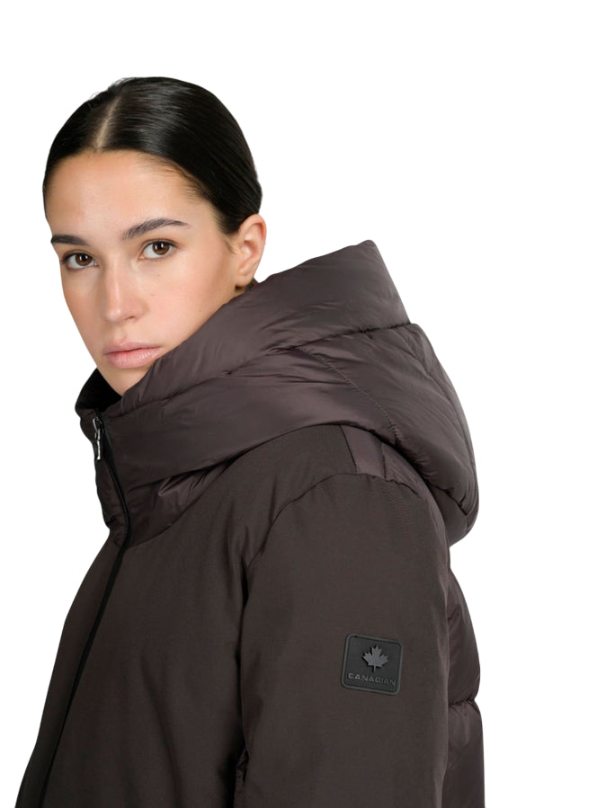 Canadian Classics Giacca Donna Lytton Coat 2.CN.G224378W BKCOF Marrone – Parka Lungo, Comfort Termico e Raffinatezza Urban - cappuccio 