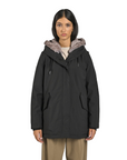 Canadian parka da donna con ecopelliccia Lanigan Tech CN.G224064W/BLA nero