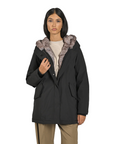 Canadian parka da donna con ecopelliccia Lanigan Tech CN.G224064W/BLA nero