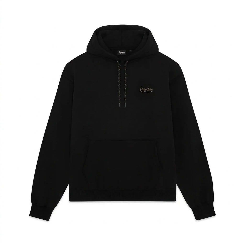 Dolly Noire Felpa con cappuccio da uomo Re di Denari - Napoletane Hoodie SW1365-GQ-01 nero