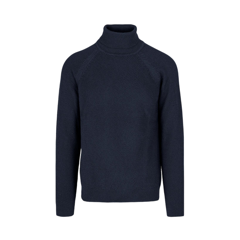 Censured Maglione Dolcevita Uomo Maniche Raglan MMC604TCWH5 291 Blu - Maglione Uomo Caldo e Traspirante - FRONT 