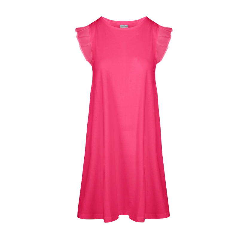 Censured abito corto da donna con maniche voulant AWC273TJSGE 119 orchidea