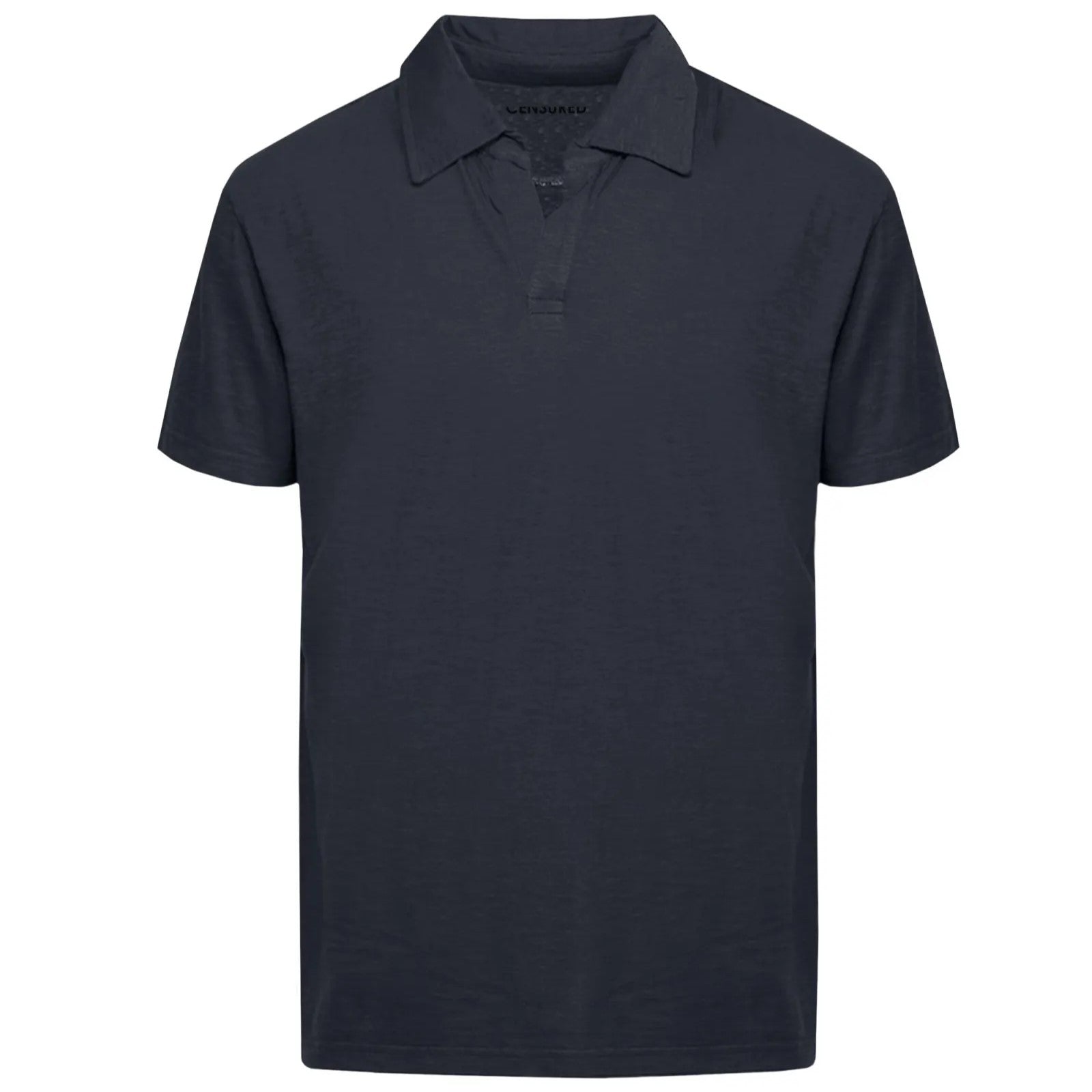 Censured polo manica corta da uomo in cotone jersey senza bottoni TM6402TJSSG 205 blu