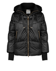 Censured giacca con cappuccio da donna con collo e polsino in costina JW C010 T N TT3 90 nero