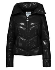 Censured giacca da donna con nylon lucido e collo largo JW C013 T GNY3 90 nero