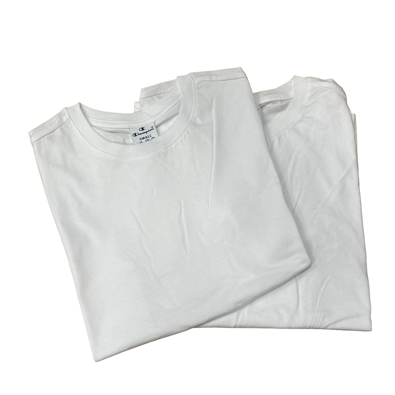 Champion 2 magliette girocollo manica corta da donna in cotone 116821 WW006 bianco