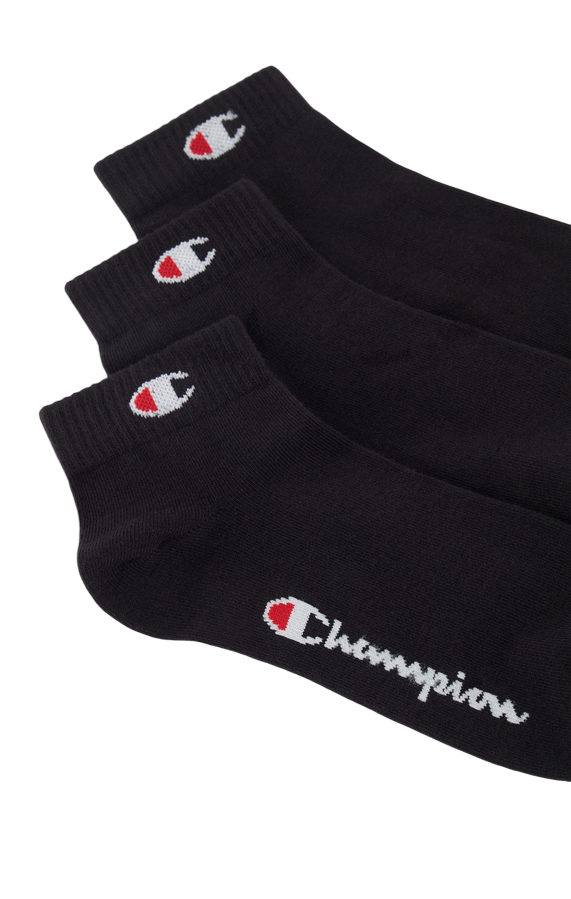 Champion 3 paia di calzini assortiti con logo C U20099 KK001 nero