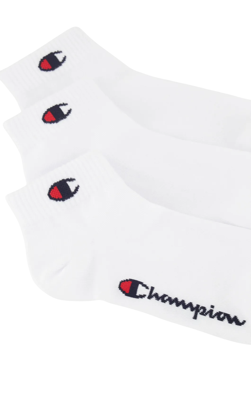 Champion 3 paia di calzini assortiti con logo C U20099 WW001 bianco