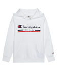 Champion Felpa con cappuccio da ragazzi 306837 WW001 bianco