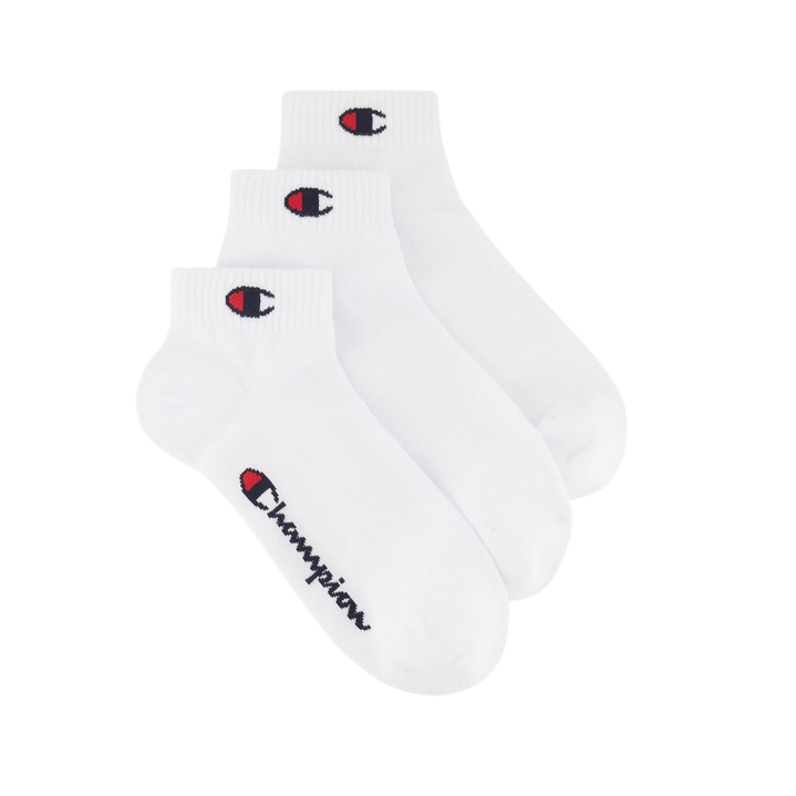 Champion 3 paia di calzini assortiti con logo C U20099 WW001 bianco