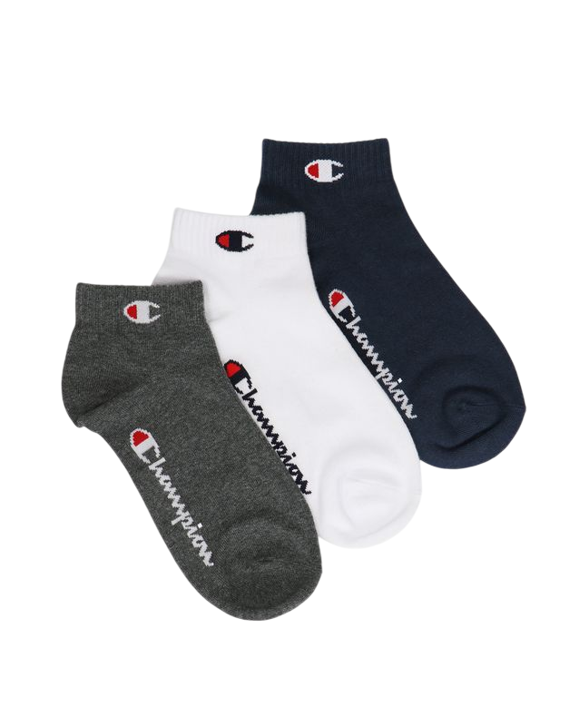 Champion 3 paia di calzini assortiti con logo C U20099 BS501 blu-bianco-grigio