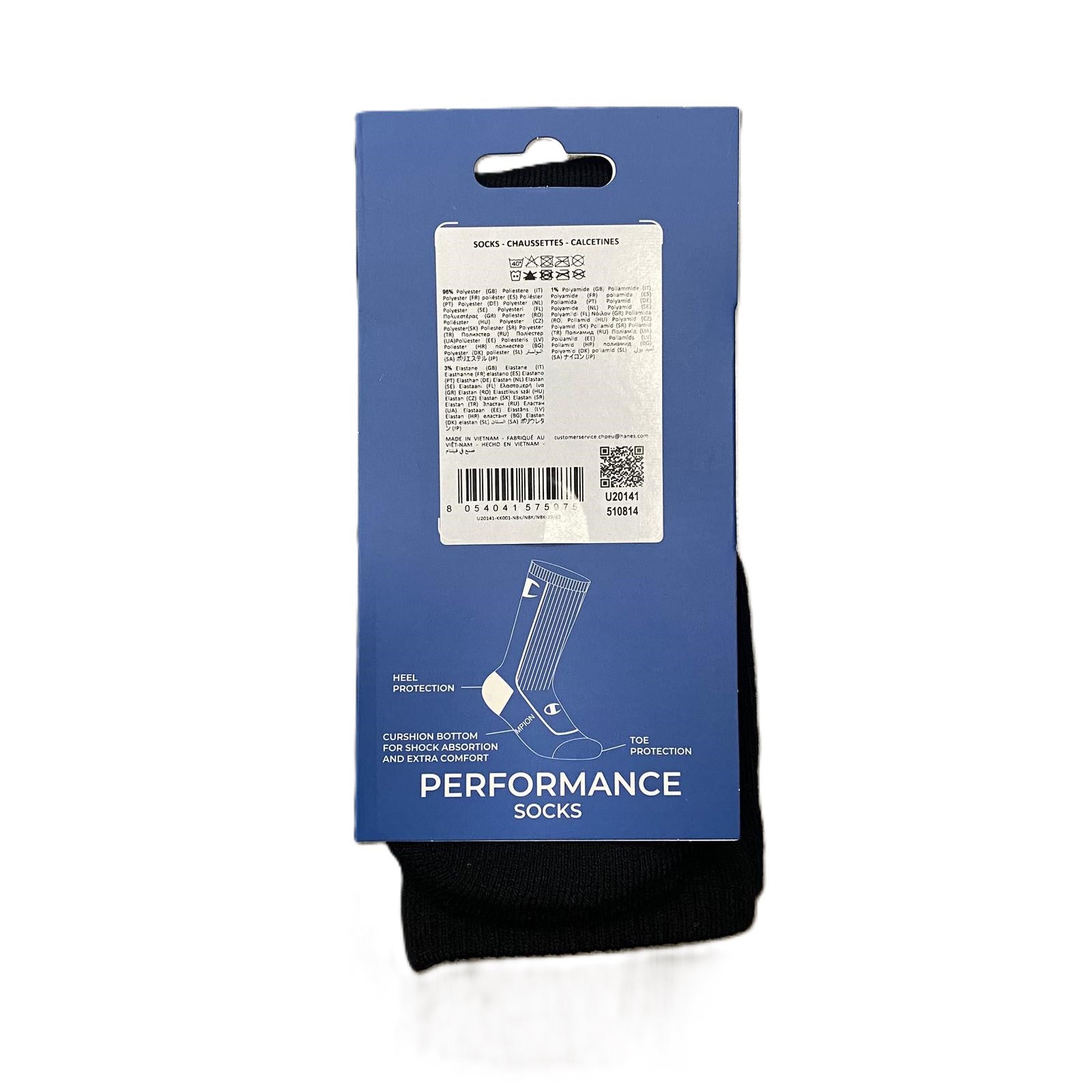 Champion Calza U20141 KK001 Ammortizzante e Traspirante Media Altezza – Confezione da 3 Paia con Logo Rifrangente - RETRO 