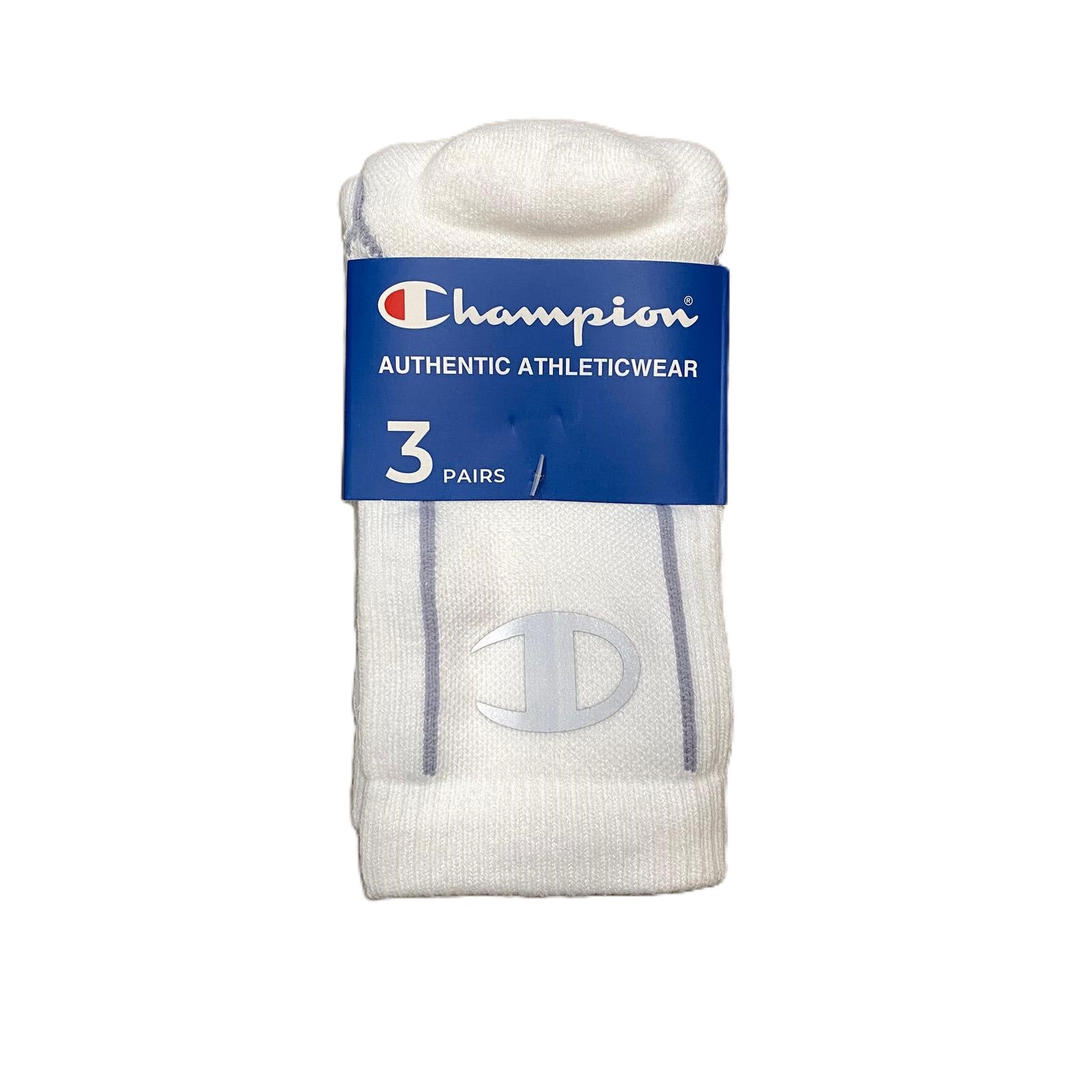 Champion Calza U20141 WW001 Ammortizzante e Traspirante Media Altezza – Confezione da 3 Paia con Logo Rifrangente