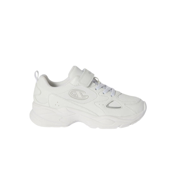 Champion Countess PU Low S33263-WW015 Bianco | Sneakers bambina comfort velcro scuola