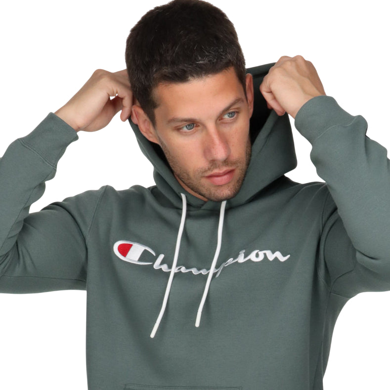 Champion Felpa Cappuccio Uomo Legacy 219203 GS510 - Verde Salvia - dettaglio