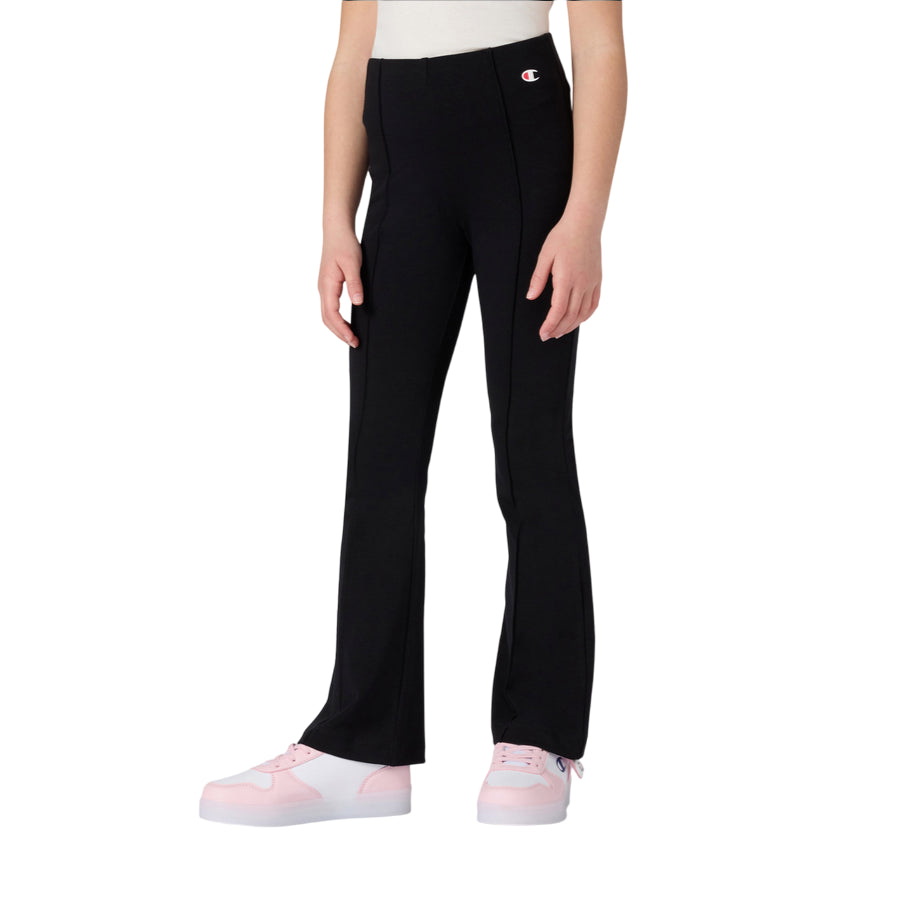 Champion Leggings Fitted Flare Bambina 405215 KK001 Nero - Comfort & Stile con Logo Iconico