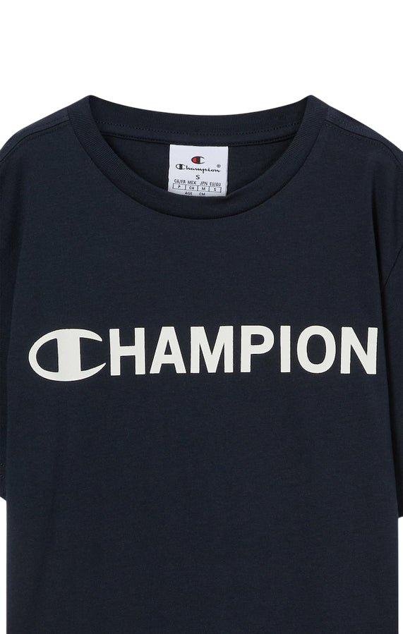 Champion Maglietta Cotone Manica Lunga Bambino 307260 BS501 Blu - Comfort e Stile Junior - dettaglio