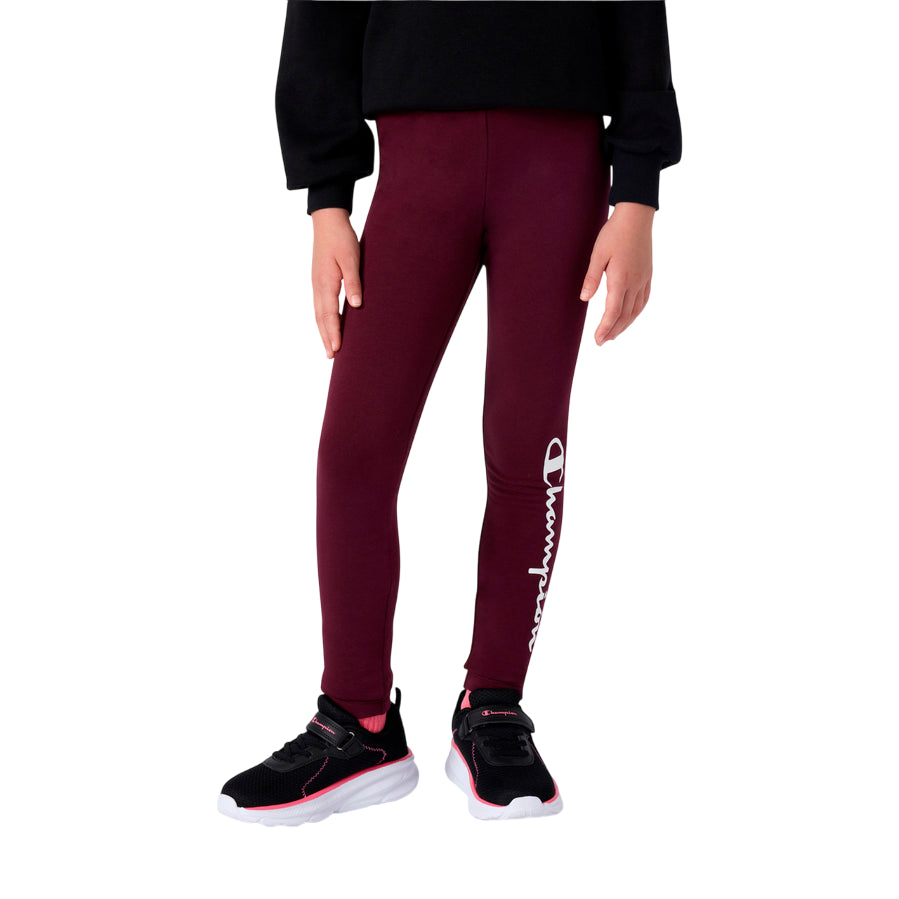 Champion Pantalone Sportivo Leggings 405248 RS522 Bordeaux - Comfort e Stile Junior con Interno Felpato