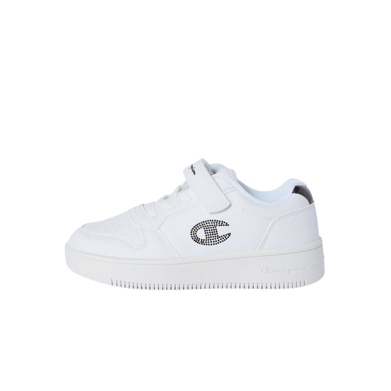 Champion Sneakers RD18 Glitter S32830-WW003 Bianco | Bambina comfort stile glitter - laterale 