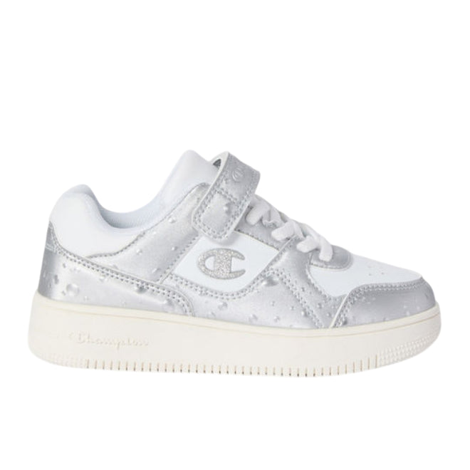 Champion – Sneakers Ragazza Rebound 18 Bubble Low Cut S33242 WW019 Bianco-Argento| Stile Sportivo, Comfort e Libertà di Movimento