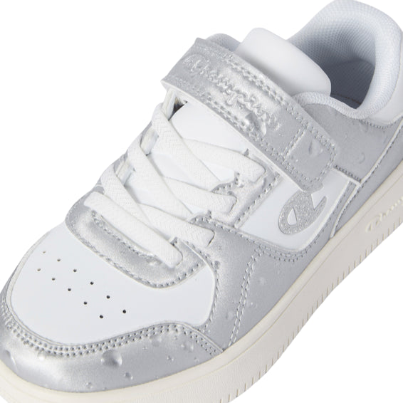 Champion – Sneakers Ragazza Rebound 18 Bubble Low Cut S33242 WW019 Bianco-Argento| Stile Sportivo, Comfort e Libertà di Movimento - dettaglio