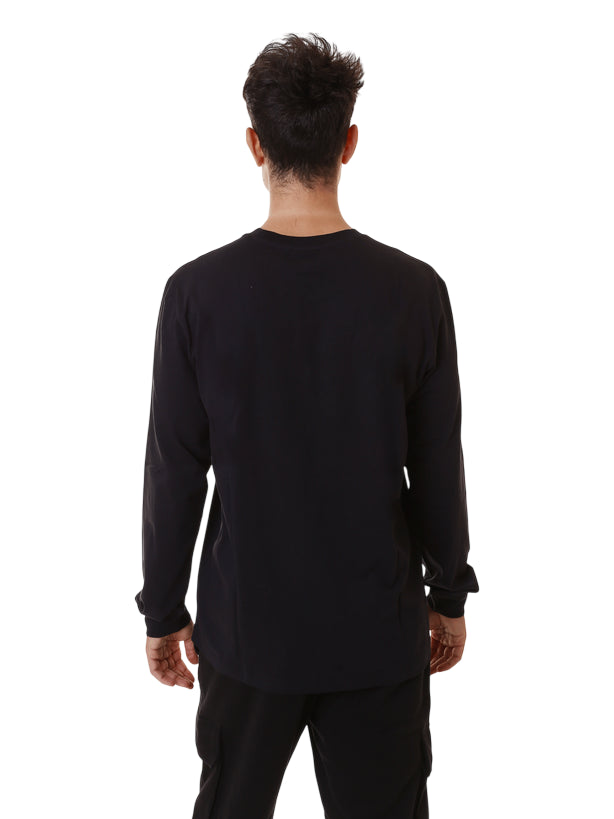 Champion T-shirt Manica Lunga Uomo 218293 KK001 Nero - retro 