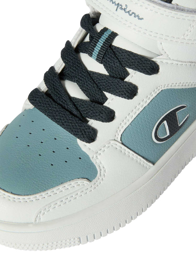 Champion Trainers RD18 2.0 S32412-WW022 bianco-cobalto | Sneakers bambino basket comfort velcro - dettaglio 