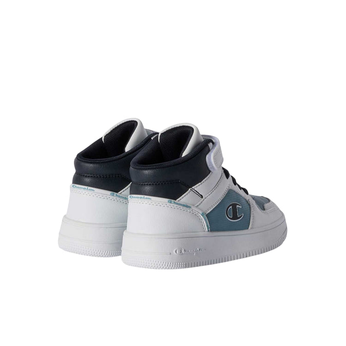 Champion Trainers RD18 2.0 S32412-WW022 bianco-cobalto | Sneakers bambino basket comfort velcro - retro 