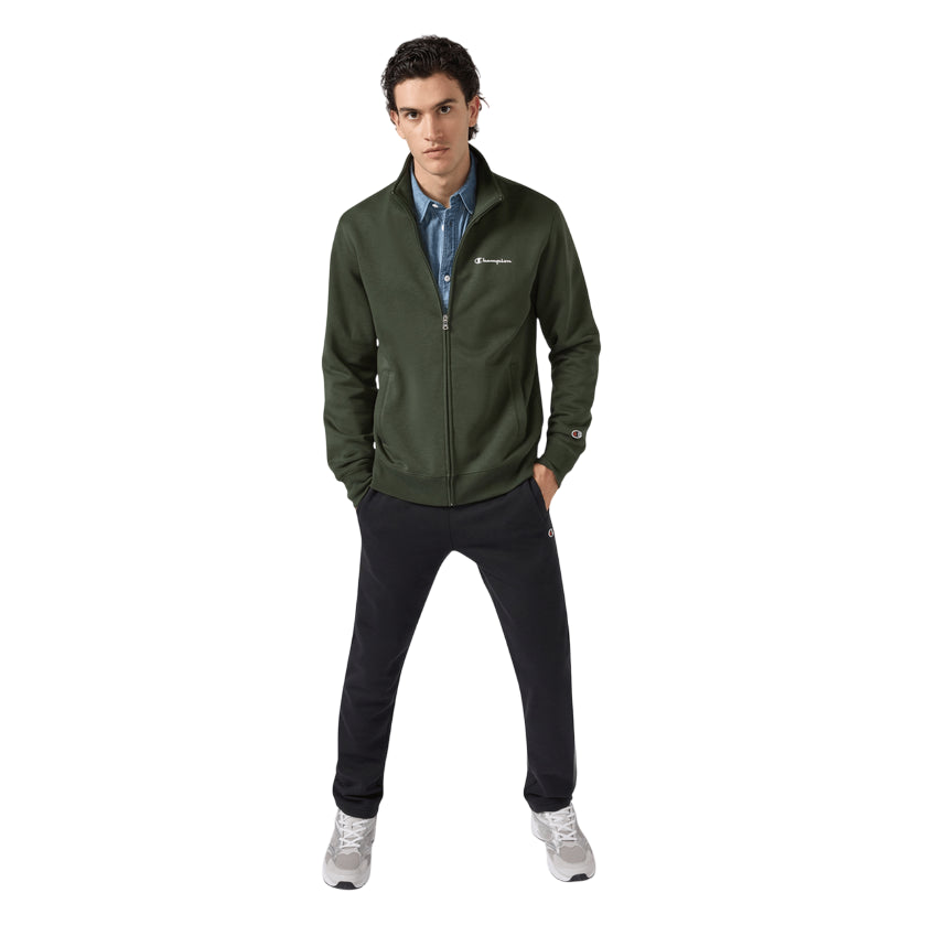 Champion Tuta Uomo 221786 GS586 Verde-Nero – cotone felpato, comfort, stile sportivo