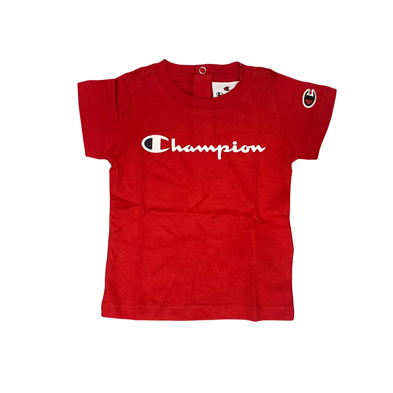 Champion completino da bambino maglietta e pantaloncino 307055 RS069 rosso-blu