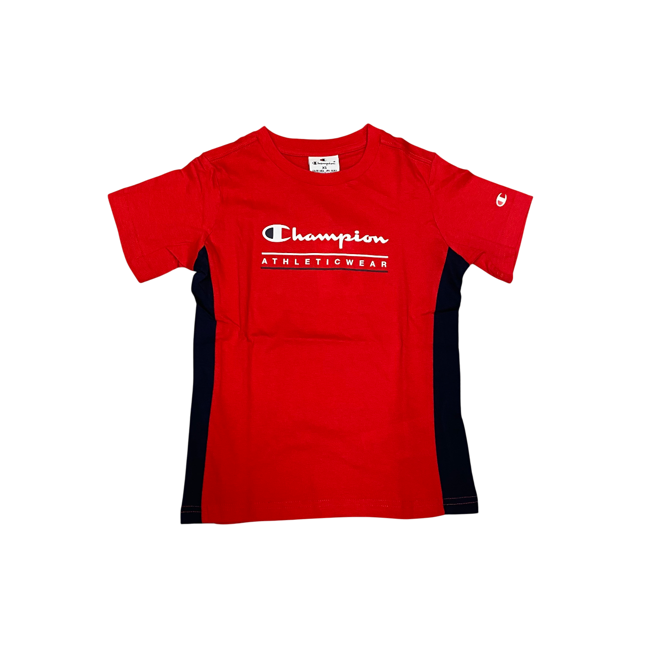 Champion completino junior maglietta manica corta e pantaloncino 306992-RS011 rosso-blu