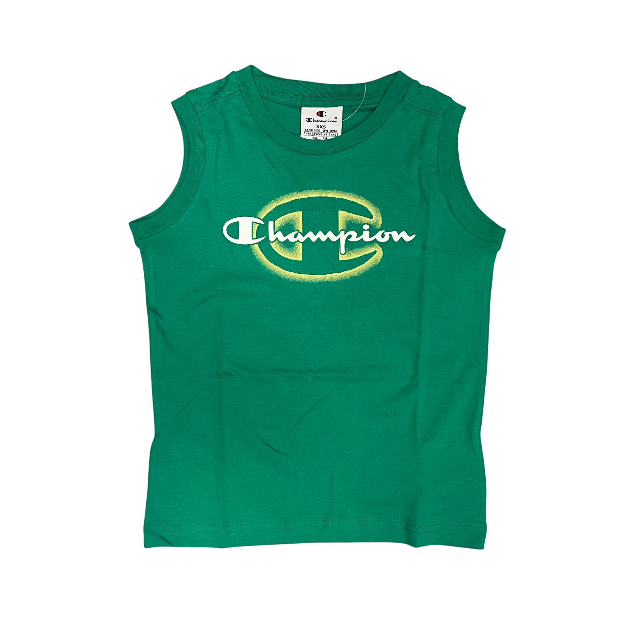Champion completino junior maglietta smanicata e pantaloncino 306993 GS130 verde-blu