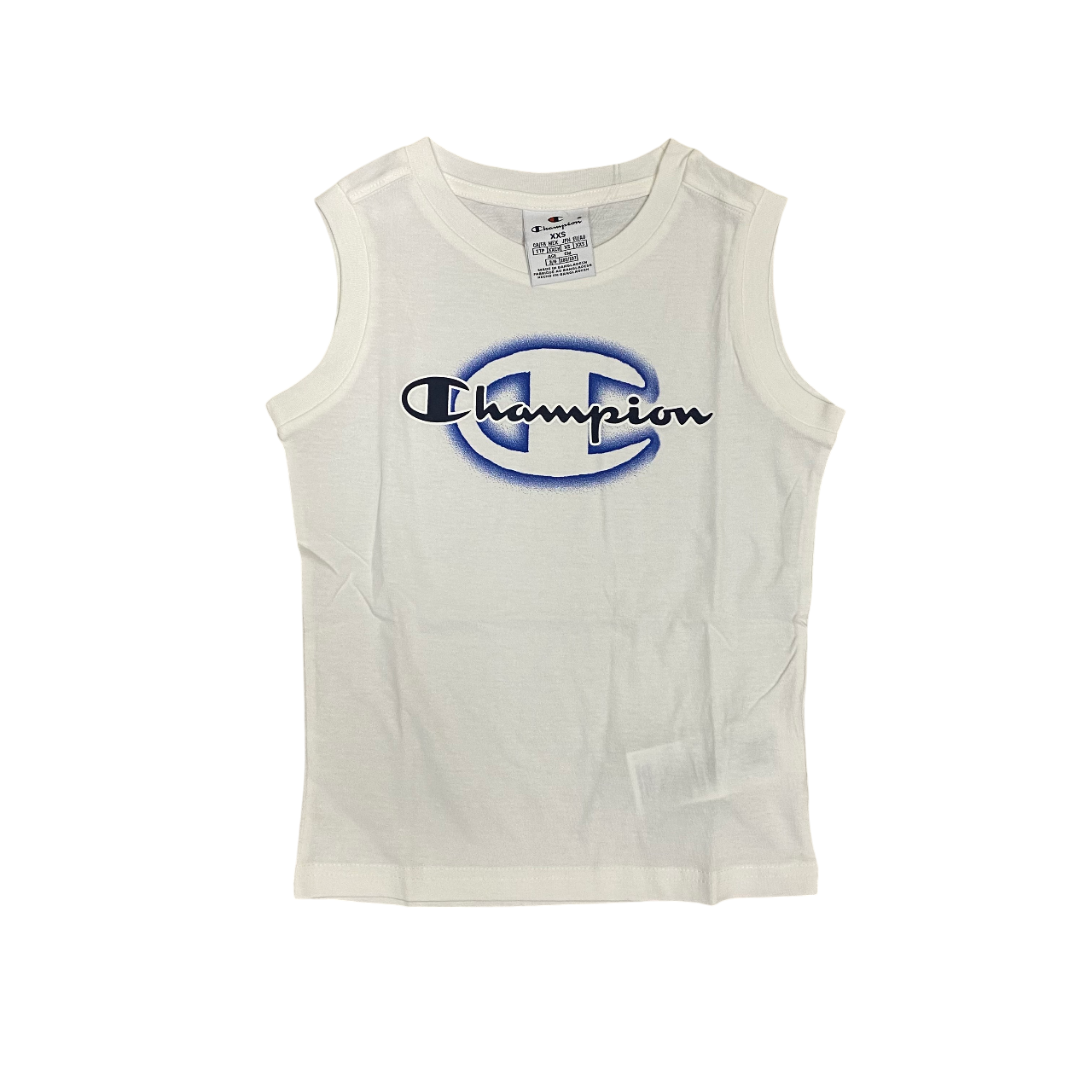 Champion completino junior maglietta smanicata e pantaloncino 306993 WW001 bianco-blu
