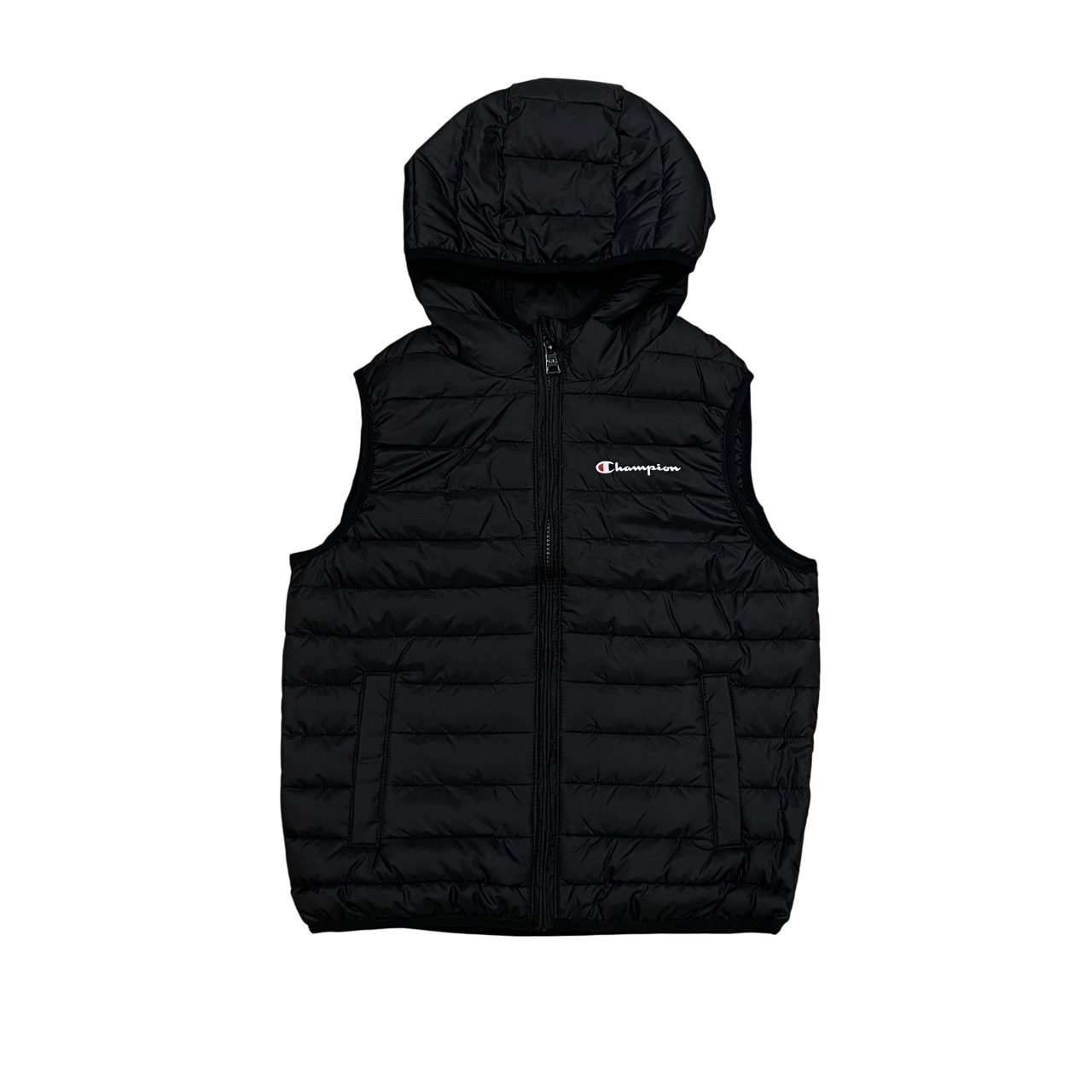 Champion giubbino smanicato junior con cappuccio 307134_KK001 nero
