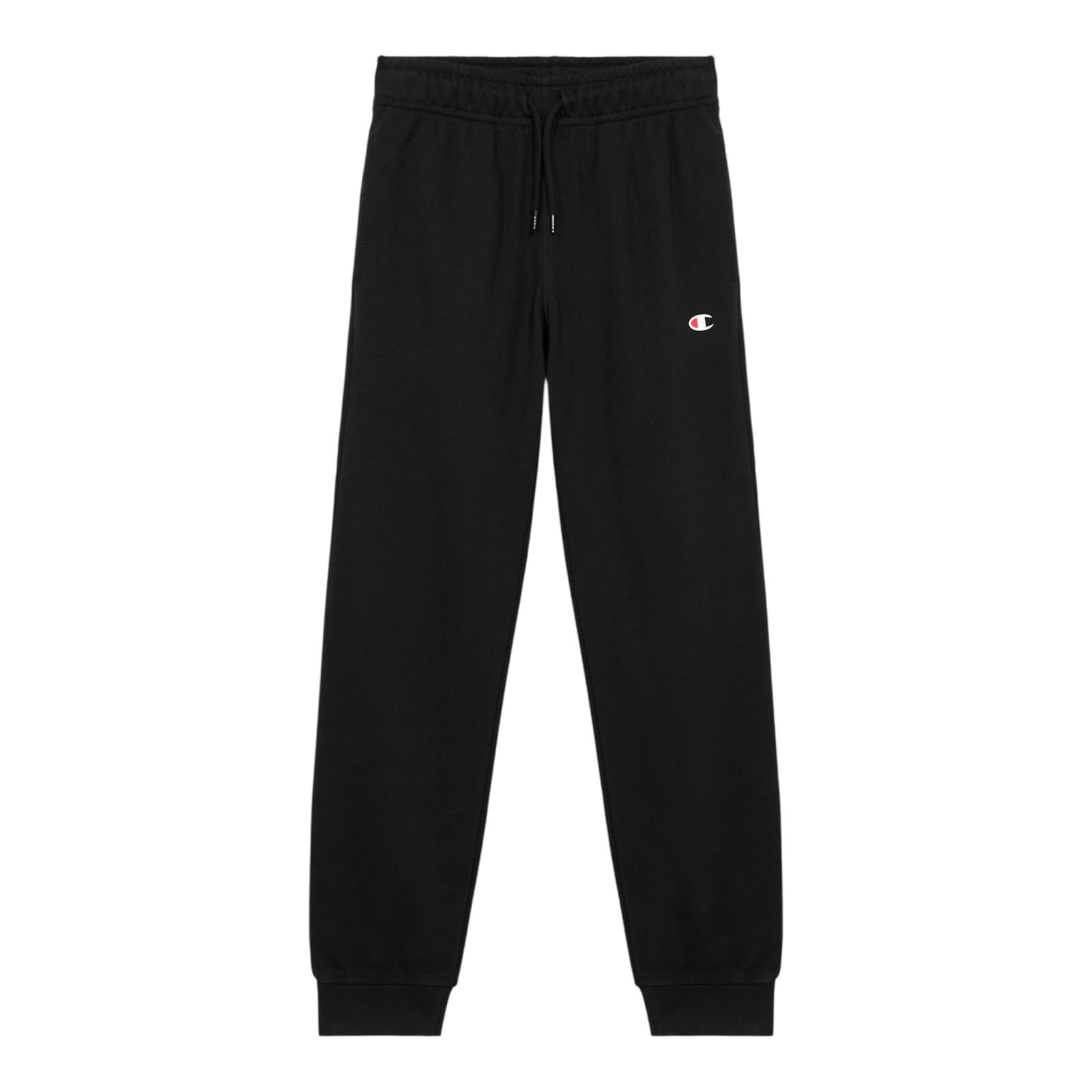 Champion pantalone sportivo da bambino con elastico alla caviglia 307051 KK001 nero