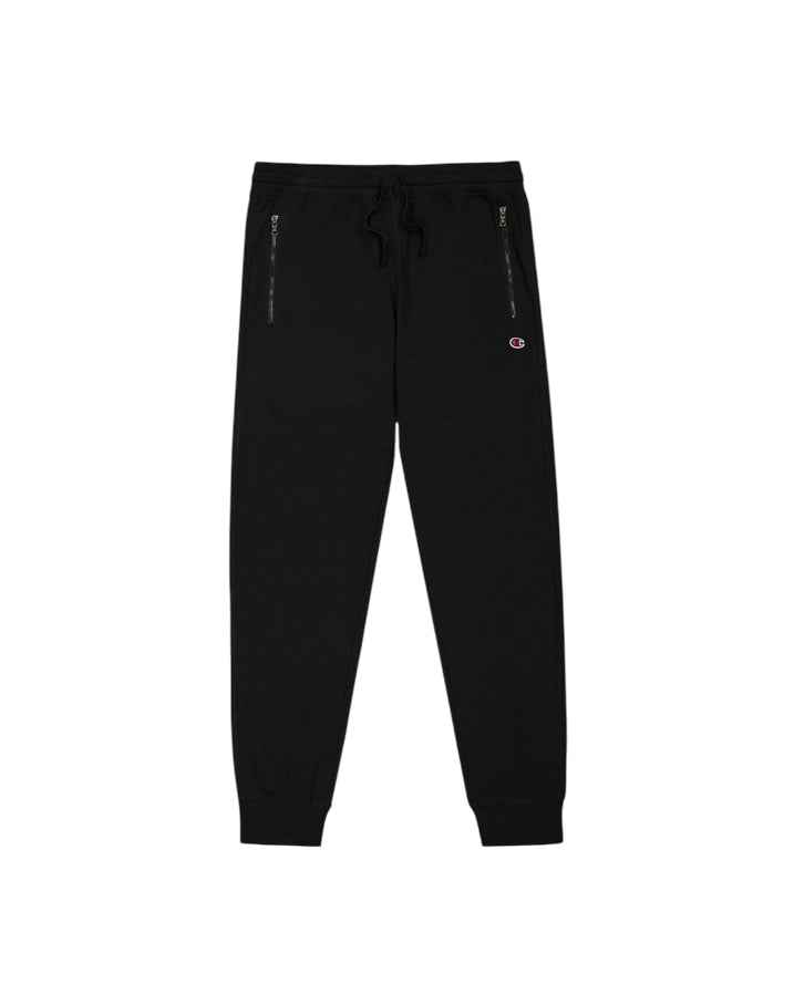 Champion pantalone sportivo da uomo con polsino alla caviglia 220804 KK001 nero - INTERO